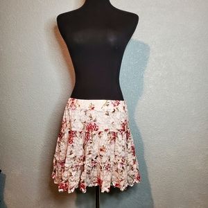 Lace floral skirt